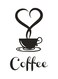 DIY Coffee Mug Wall Sticker Black 20x12.5cm