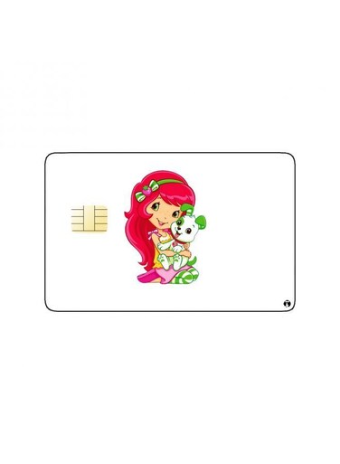 PRINTED BANK CARD STICKER Animation Strawberry Shortcake