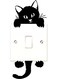 Wall Stickers Light Switch Decor Decals Cat Stickers For Switch 2 Pics Black 17*7cm