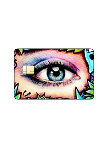 PRINTED BANK CARD STICKER Colorful Monsters