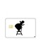 PRINTED BANK CARD STICKER Cute Girl On A Chair Drawing