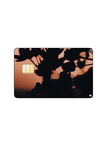 PRINTED BANK CARD STICKER Beautiful Nature View At Sunset