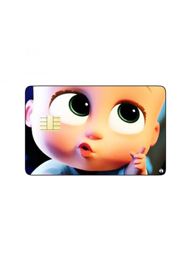 PRINTED BANK CARD STICKER Animation Boss Baby By Dreamworks