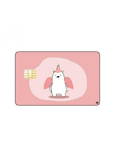 PRINTED BANK CARD STICKER Animation Ice Bear From We Bare Bears By Cartoon Network