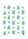 Printed Wall Sticker Multicolour 20cm