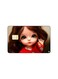 PRINTED BANK CARD STICKER Cute Girl Drawing In Red Dress