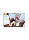 PRINTED BANK CARD STICKER Cute Pirate Boy Drawing On Ship With Spyglass