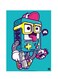 Printed Wall Sticker Multicolour 20cm