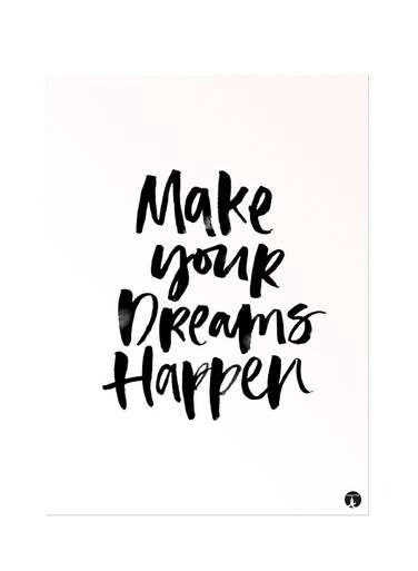 Printed Wall Sticker Black 20cm