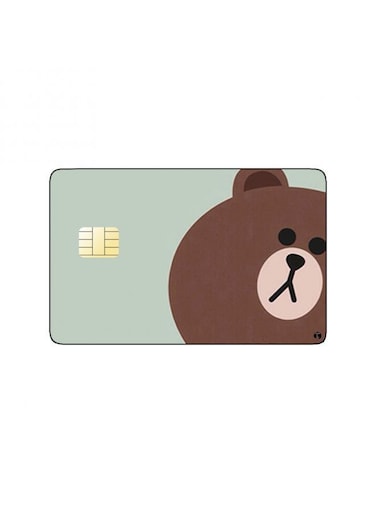 PRINTED BANK CARD STICKER Brown From Line Application Stickers