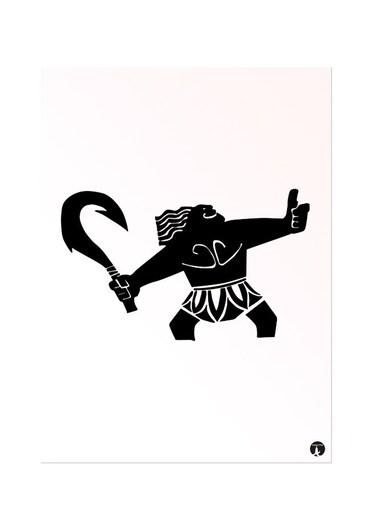 Printed Wall Sticker Black 20cm
