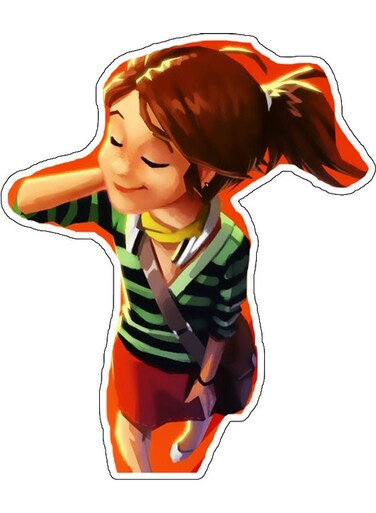 Girl Design Decorative Wall Sticker Multicolour