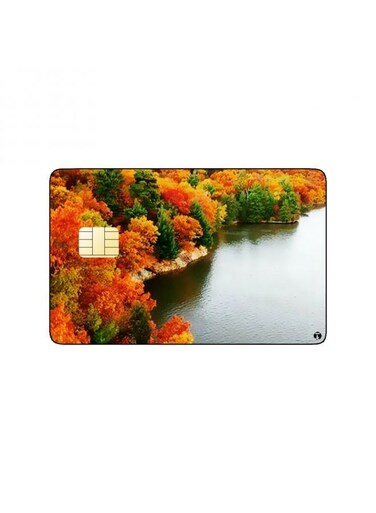 PRINTED BANK CARD STICKER Beautiful Nature View Picture