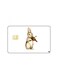 PRINTED BANK CARD STICKER Beautiful Rabbit Vintage Art Playing Violen