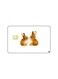 PRINTED BANK CARD STICKER Cute Brown Rabbits Drawing