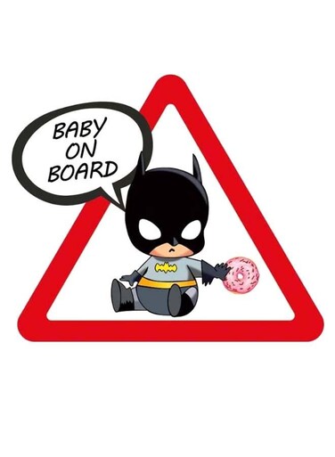 Superhero Baby On Board Car Sticker