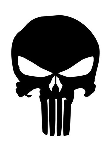 Light-Reflecting Skull Car Sticker