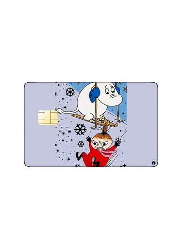 PRINTED BANK CARD STICKER Animation Moomintroll And Little My From The Moomins By Tove Jansson