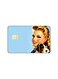 PRINTED BANK CARD STICKER Beautiful Woman Drawing With Dog