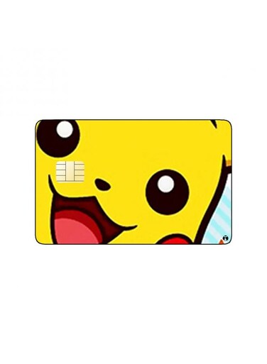 PRINTED BANK CARD STICKER Pikachu From Pokemon Anime
