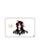 PRINTED BANK CARD STICKER Cute Chibi Anime Girl Drawing