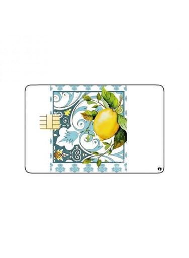 PRINTED BANK CARD STICKER Delicious Lemons Drawing