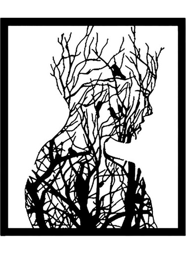 Decorative Wall Sticker Black 20cm