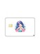 PRINTED BANK CARD STICKER Cute Girl Drawing With Flowers