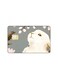 PRINTED BANK CARD STICKER Cute White Rabbit Drawing With Roses