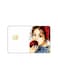 PRINTED BANK CARD STICKER Cute Girl Drawing With Apple
