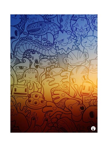 Printed Wall Sticker Multicolour 20cm