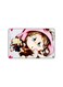 PRINTED BANK CARD STICKER Cute Girl Drawing With Roses