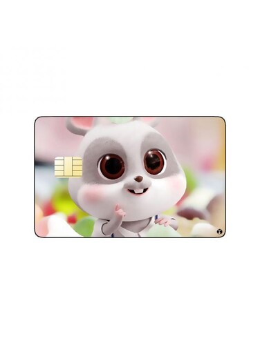 PRINTED BANK CARD STICKER Cute Chibi Hamster Drawing