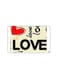 PRINTED BANK CARD STICKER Love With Hearts Drawing