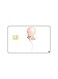 PRINTED BANK CARD STICKER Beautiful Pink Balloon Drawing With Flowers