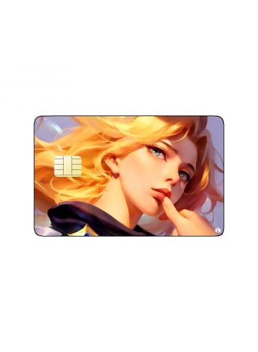 PRINTED BANK CARD STICKER Janna From League Of Legend Video Game
