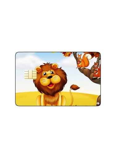 PRINTED BANK CARD STICKER Cute Wild Animals Drawing