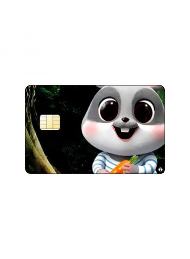 PRINTED BANK CARD STICKER Cute Chibi Hamster Drawing