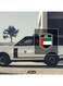 UAE Flag Sheild Sticker Vinyl 16x13 CM Adhesive VINYL Weather Proof UV Resistant Laminated Glossy UAE Flag Sticker for Car Laptops Stickers Pack Of 2