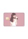 PRINTED BANK CARD STICKER Cute Girl Drawing With White Flower