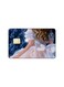 PRINTED BANK CARD STICKER Beautiful Girl Drawing With White Dress