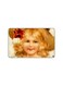PRINTED BANK CARD STICKER Beautiful Blond Girl Vintage Art