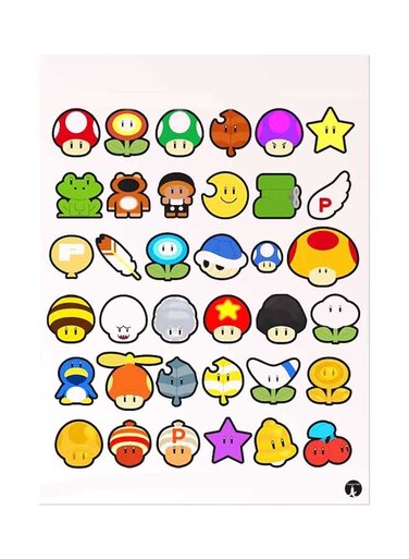 Printed Wall Sticker Multicolour 20cm