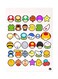 Printed Wall Sticker Multicolour 20cm