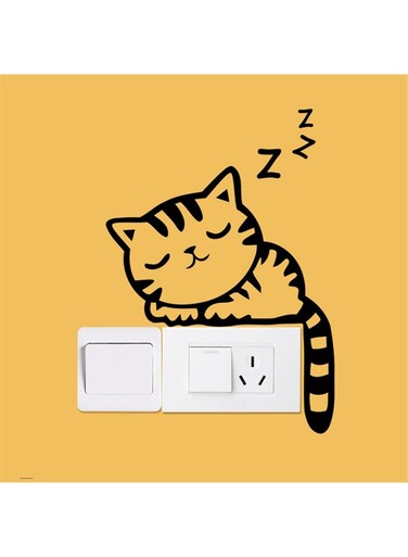 Decorative Animal Switch Sticker Black 14x20centimeter