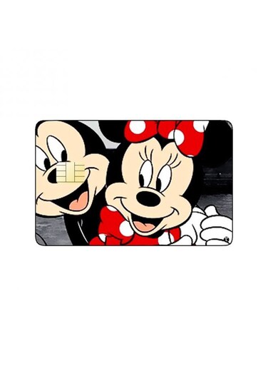 PRINTED BANK CARD STICKER Animation Mickey And Minnie Mouse By Disney