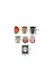 Abu Dhabi 2D Sticker Badge UAE Abu Dhabi 7 Pcs Mix Logo Design Sticker Badge Metal 3cm