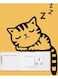 Paya Small Cat Switch Stickers Notebook Stickers Toilet Stickers Phone Stickers Wall Stickers Black 14*20cm