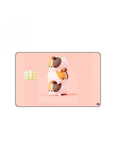 PRINTED BANK CARD STICKER Cute Hamsters Drawing
