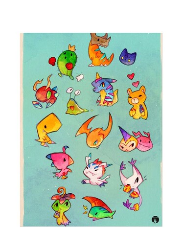 Printed Wall Sticker Multicolour 20cm